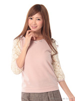 ニットソー袖レースPO 7分