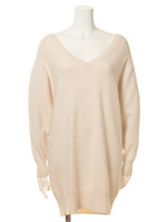 シンプルUネックニットOP