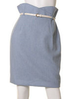 ベルト付パステルペンシルスカート