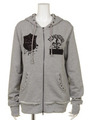 ボア切り貼りスェットパーカー（ユニセックス）