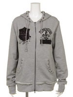 ボア切り貼りスェットパーカー（ユニセックス）