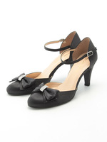 リボン付サイドオープンパンプス