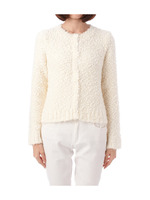 MIXヤーンジャケット風ニットカーディガン