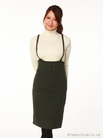 サスペンダータイトスカート