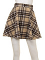 チェック柄サーキュラースカート
