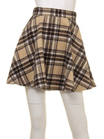 チェック柄サーキュラースカート
