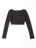 ハートくり抜きショートTOPS