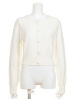 ベロア風ニットカーディガン