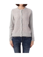 ラメ混ミックスツィード編カーディガン