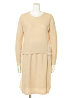 マテリアルミックスニットセットアップ