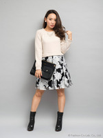 カラーレイヤードワンピ