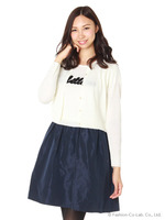 ドッキングワンピ×パールボタンカーディガン