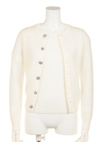 ビジュー釦アンゴラアンサンブル