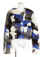 ミックスカラーFファーコート