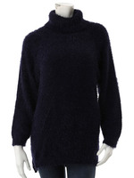 【Edit Sheen】タートルネックシャギーニットトップス