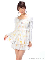 【LIZLISA】リボン柄トップス