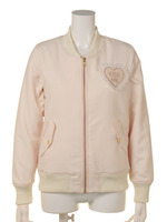 バック刺繍ボア裏地ブルゾン