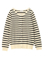 ボーダー柄ニットカーディガン