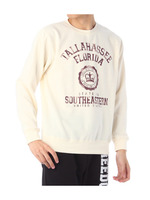 擦れロゴ入りスウェットプルオーバー