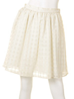 シアーギンガムギャザースカート