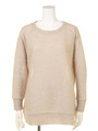 MOHAIR LAME BOUCLE KNIT PULLOVER TOP