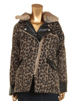 ヒョウ柄ライダースジャケット