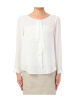 ラッフルフリルシフォンブラウス