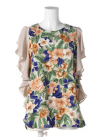 リゾートフラワーフリルロングタンクトップ