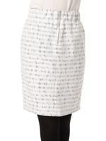 レースXボーダーミディ丈タイトスカート