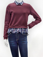 シャツドッキングスウェットトップス