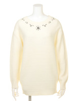 ビジューツキガーターアミチュニック