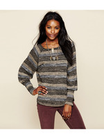 杢調ボーダーカットソープルオーバー