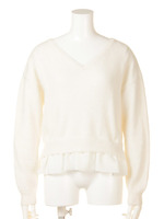 シフォンドッキングKnit　TOP