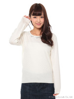 12G地柄装飾プルオーバー