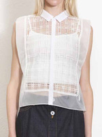 スクエアオーガンジーブラウス