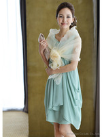 ビジュー付ドレープワンピース