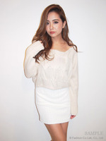 ケーブルショートニットTOPS