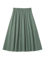 ドット柄ミモレ丈スカート