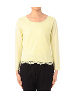 花柄レースプルオーバー