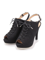 【ローラ着用】レースアップヒール