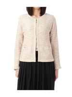 ジャケットライクラメスラブニットカーディガン