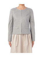 ノーカラーストレッチコート