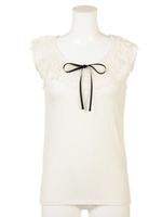 レース襟タンクトップ