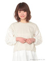 レース袖タックプルオーバー