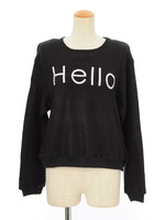 英字ロゴプリント入り起毛TOPS