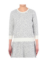 七分袖ジャカードニットプルオーバー