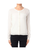 編み地切り替えニットカーディガン