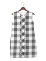 JCT C/LI チェックフリルノースリーブワンピース