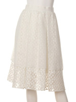 [Balcony and Moon Bed]リバーシブルレースオーガンジースカート