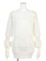 [Salon de Balcony]トランスペアレントボーダープルオーバー